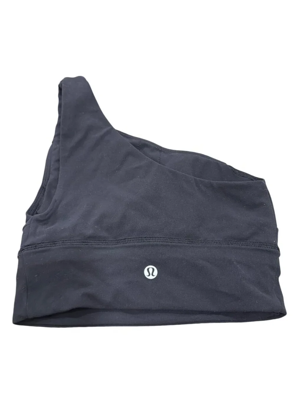 Lululemon X Peloton Align Black One Shoulder Asymmetrical Sports Bra Size 2
